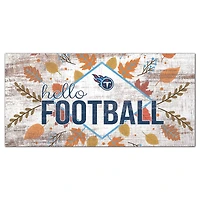 Tennessee Titans 6'' x 12'' Hello Football Wall Art