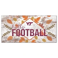 Virginia Tech Hokies 6'' x 12'' Hello Football Wall Art
