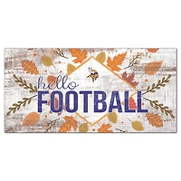 Minnesota Vikings 6'' x 12'' Hello Football Wall Art