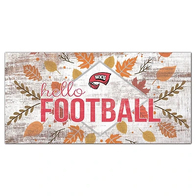 Western Kentucky Hilltoppers 6'' x 12'' Hello Football Wall Art