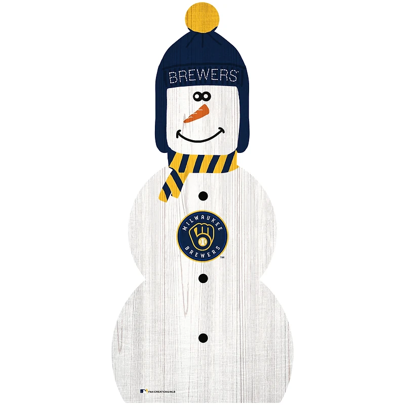 Milwaukee Brewers 31'' Snowman Leaner
