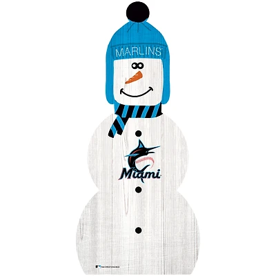 Miami Marlins 31'' Snowman Leaner