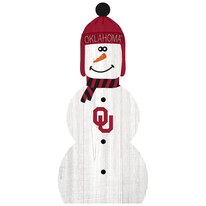 Oklahoma Sooners 31'' Snowman Leaner