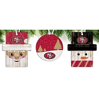 San Francisco 49ers 3-Pack Ornament Set