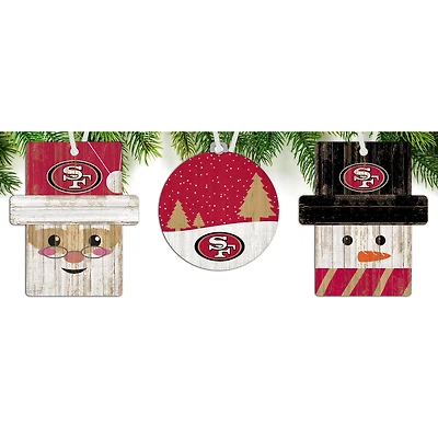 San Francisco 49ers 3-Pack Ornament Set