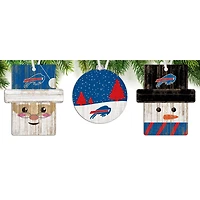 Buffalo Bills 3-Pack Ornament Set