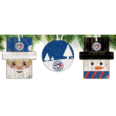 Toronto Blue Jays 3-Pack Ornament Set