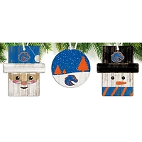 Boise State Broncos 3-Pack Ornament Set