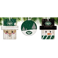 New York Jets 3-Pack Ornament Set