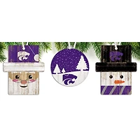 Kansas State Wildcats 3-Pack Ornament Set