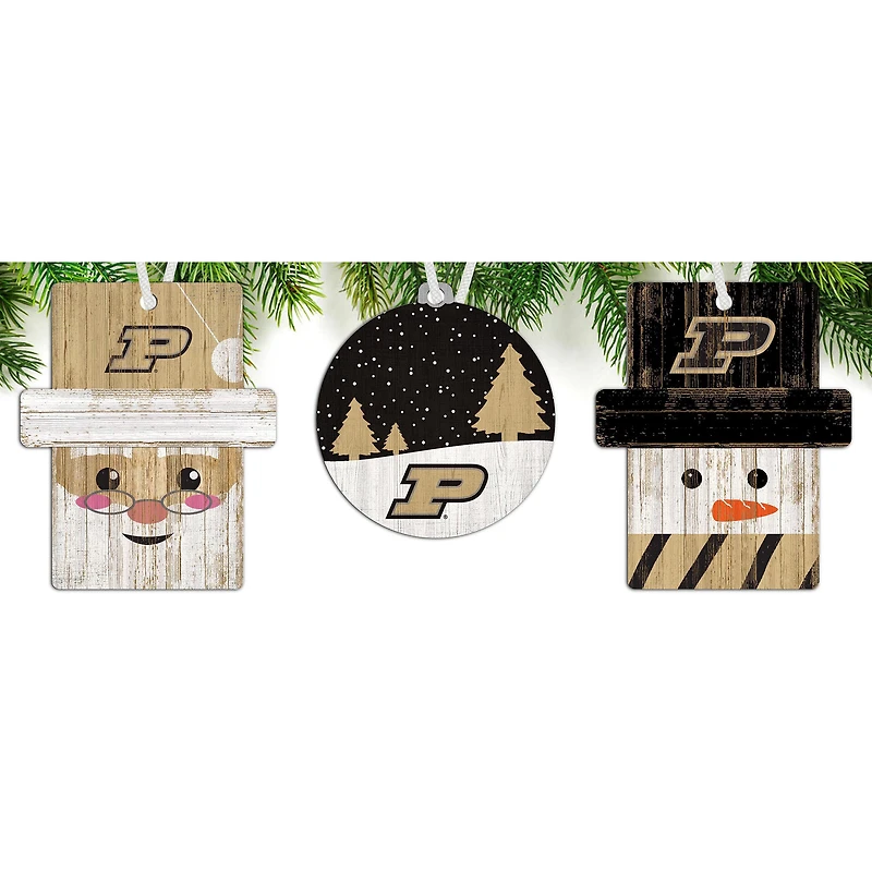 Purdue Boilermakers 3-Pack Ornament Set