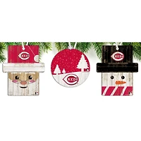 Cincinnati Reds 3-Pack Ornament Set