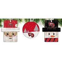Western Kentucky Hilltoppers 3-Pack Ornament Set