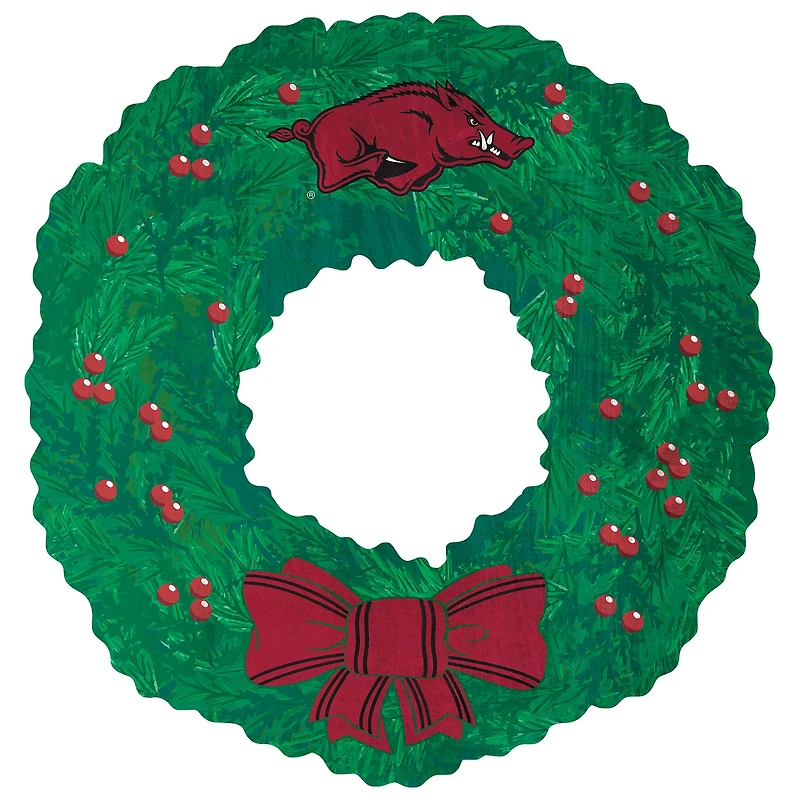 Arkansas Razorbacks 16'' Team Wreath Sign