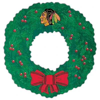 Chicago Blackhawks 16'' Team Wreath Sign