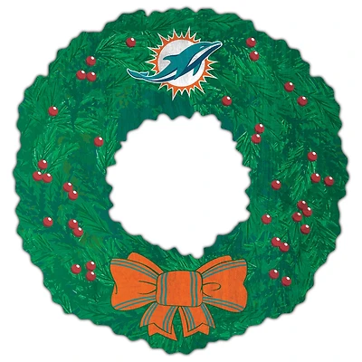 Miami Dolphins 16'' Team Wreath Sign