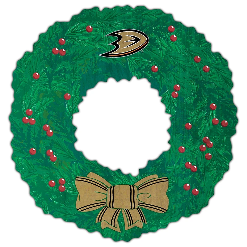 Anaheim Ducks 16'' Team Wreath Sign