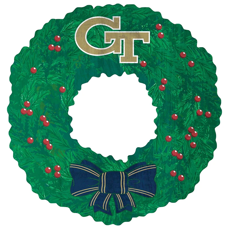Georgia Tech Yellow Jackets 16'' Team Wreath Sign