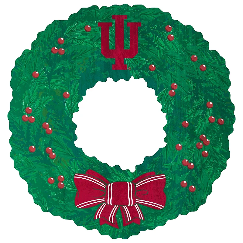 Indiana Hoosiers 16'' Team Wreath Sign
