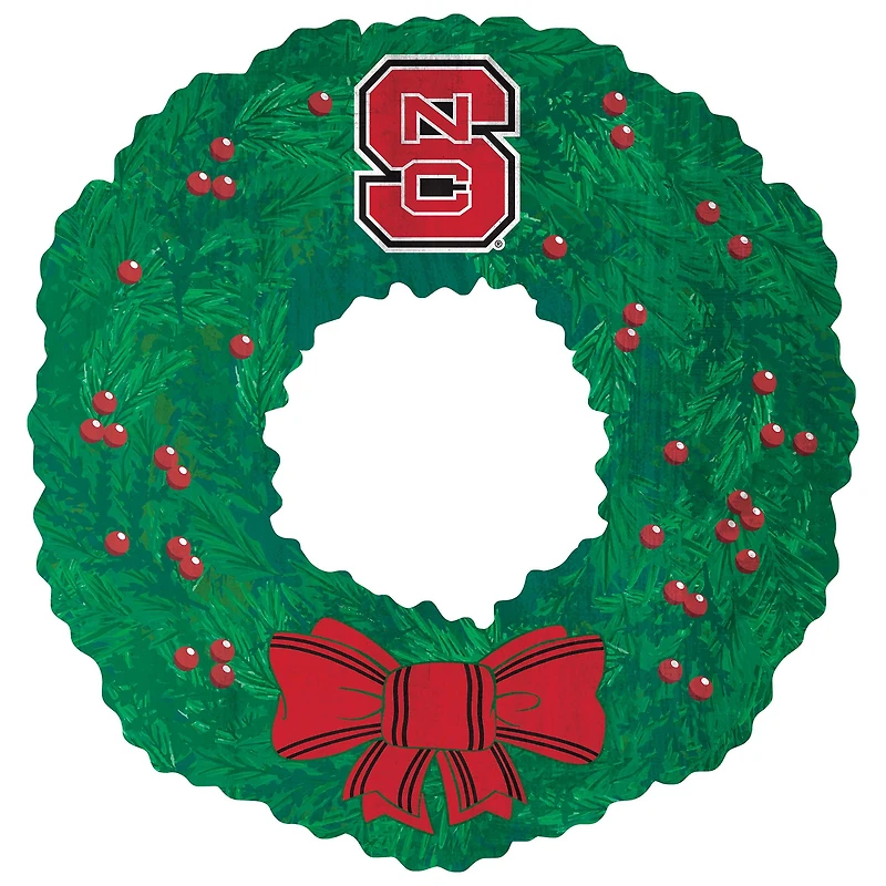 NC State Wolfpack 16'' Team Wreath Sign