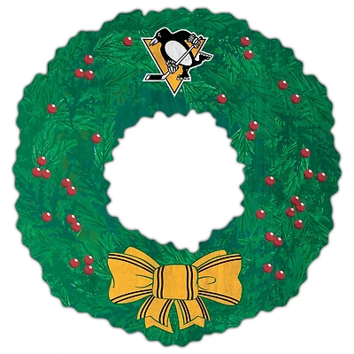 Pittsburgh Penguins 16'' Team Wreath Sign