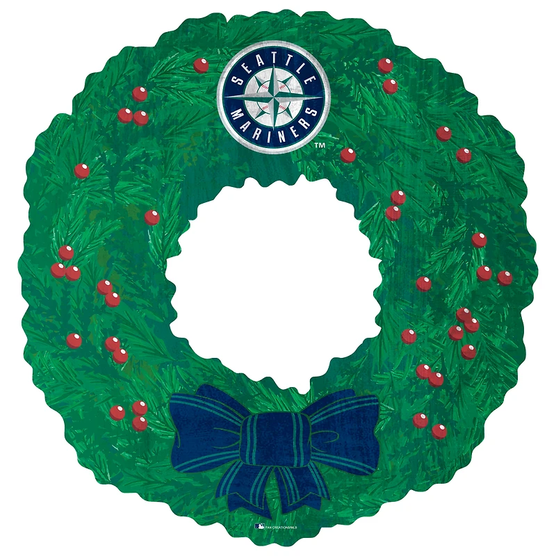 Seattle Mariners 16'' Team Wreath Sign