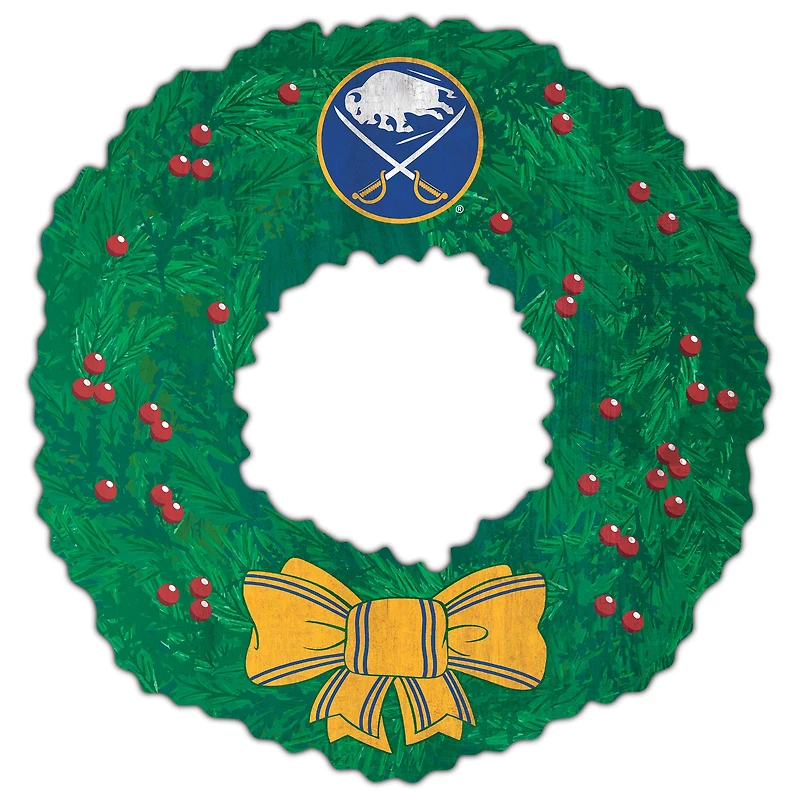 Buffalo Sabres 16'' Team Wreath Sign