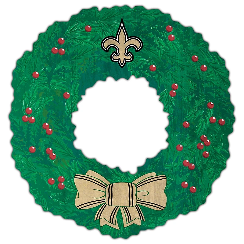 New Orleans Saints 16'' Team Wreath Sign