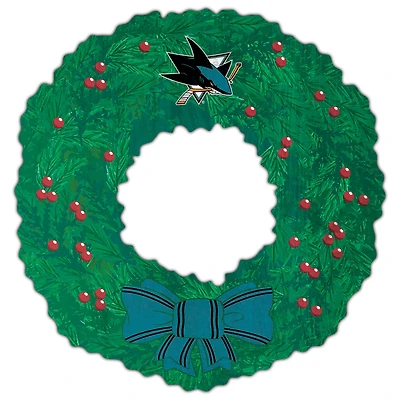 San Jose Sharks 16'' Team Wreath Sign