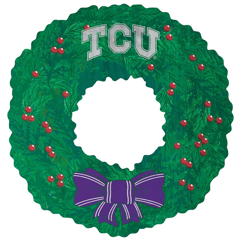 TCU Horned Frogs 16'' Team Wreath Sign