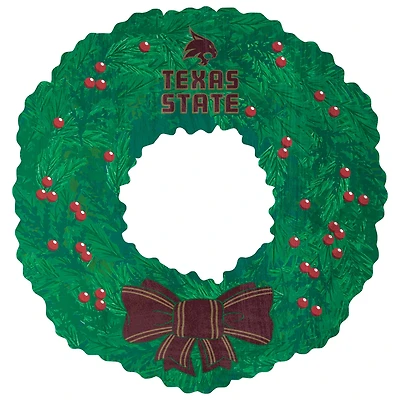 Texas State Bobcats 16'' Team Wreath Sign