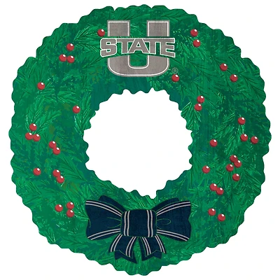 Utah State Aggies 16'' Team Wreath Sign