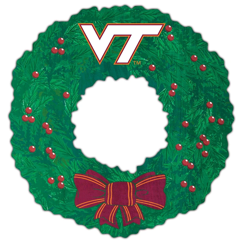Virginia Tech Hokies 16'' Team Wreath Sign
