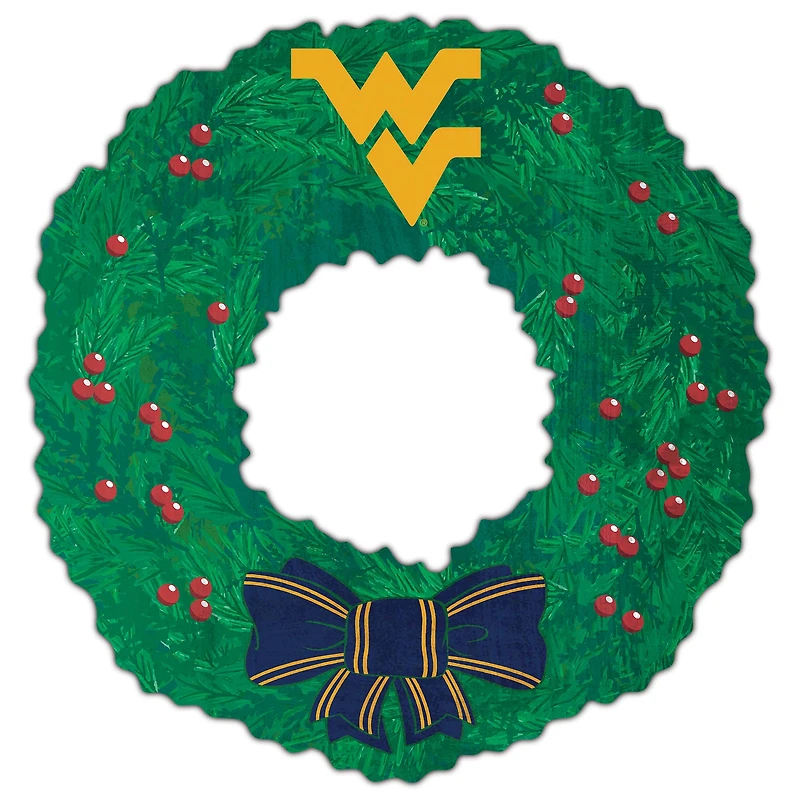 West Virginia Mountaineers 16'' Team Wreath Sign