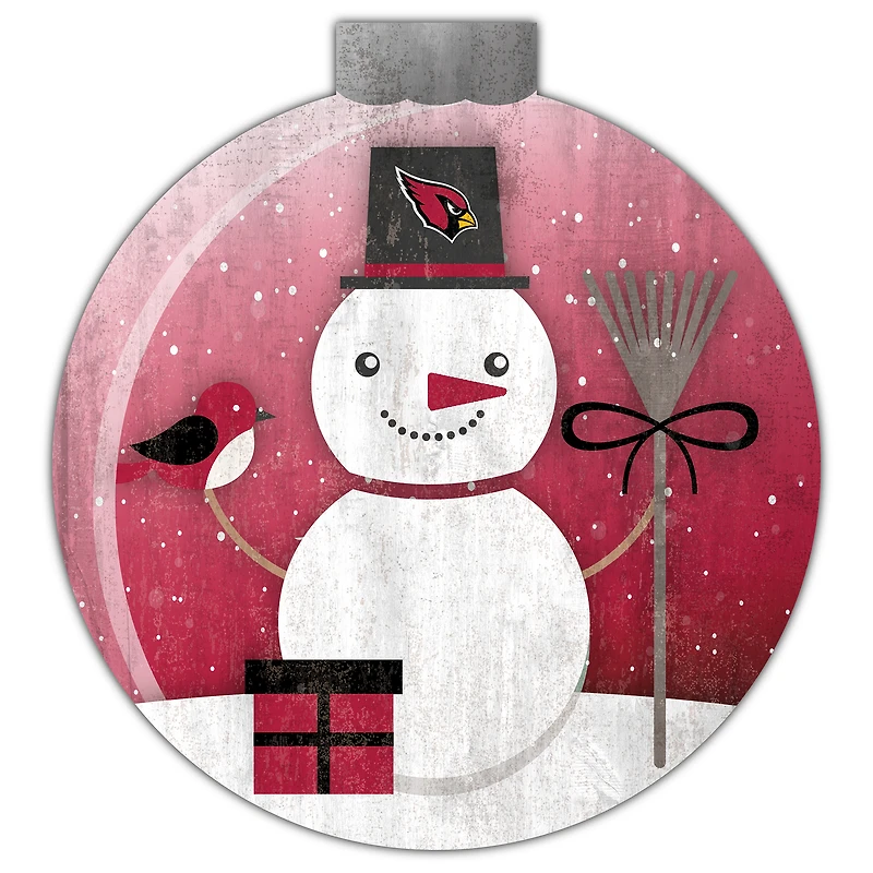 Arizona Cardinals 12'' Snow Globe Wall Art