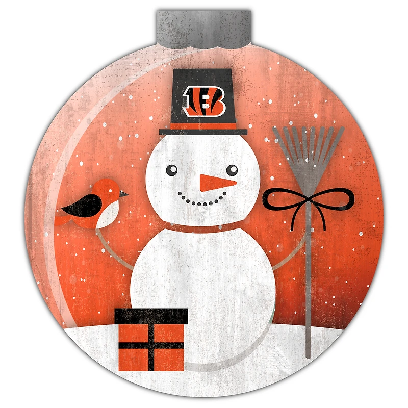 Cincinnati Bengals 12'' Snow Globe Wall Art