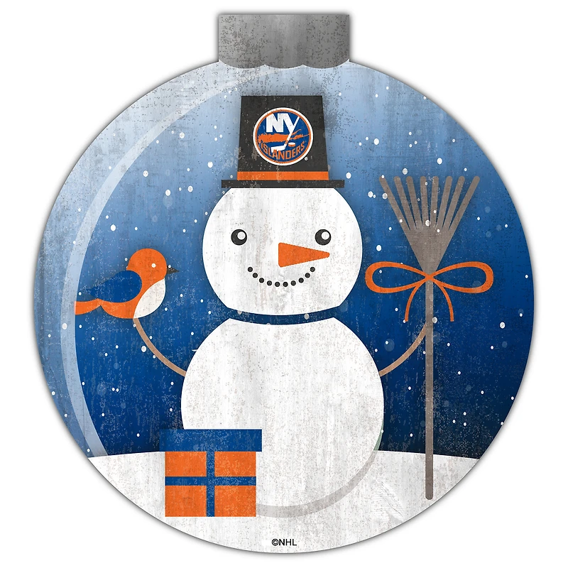New York Islanders 12'' Snow Globe Wall Art