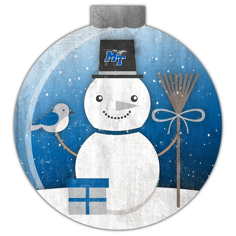 MTSU Blue Raiders 12'' Snow Globe Wall Art