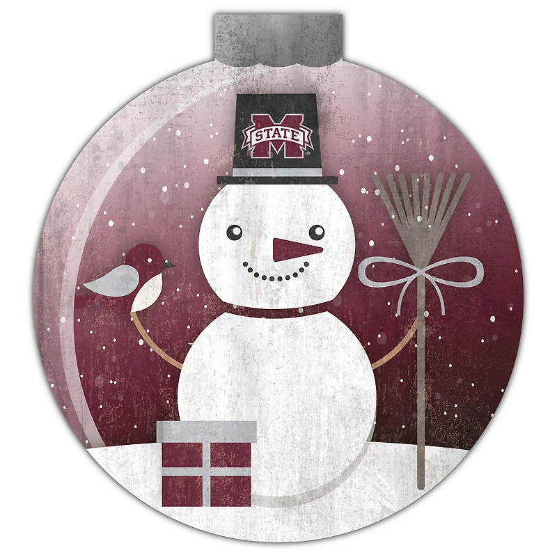 Mississippi State Bulldogs 12'' Snow Globe Wall Art