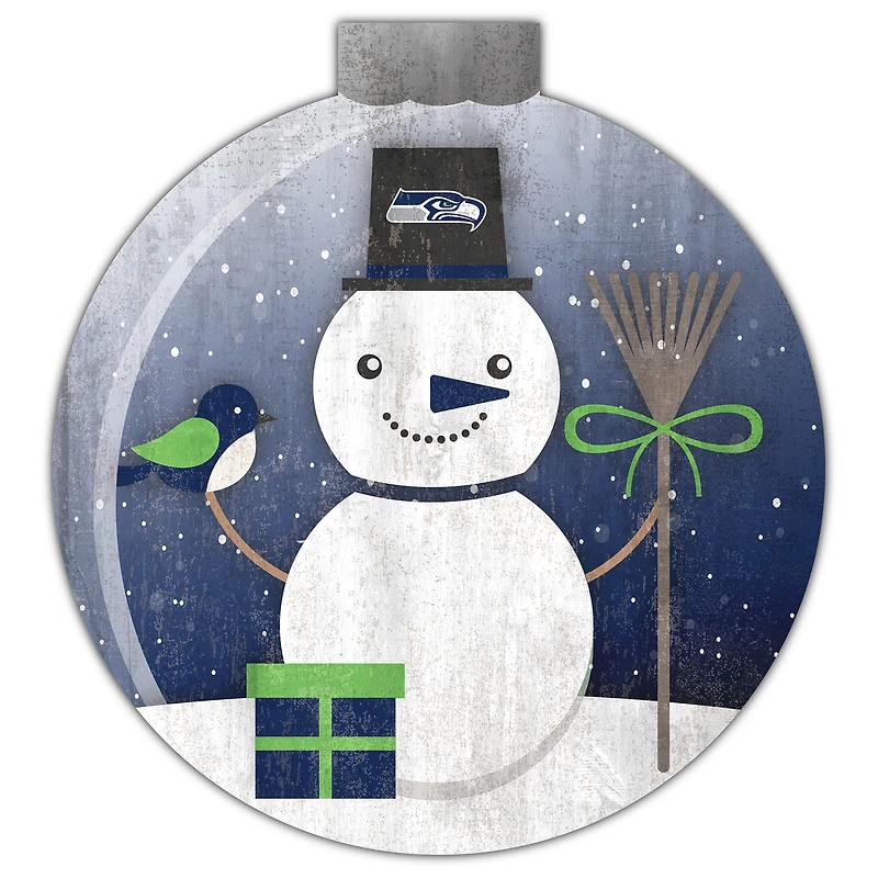Seattle Seahawks 12'' Snow Globe Wall Art