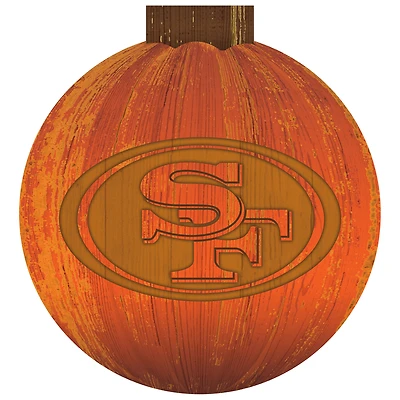 San Francisco 49ers 12'' Pumpkin Sign