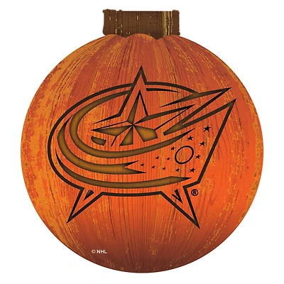 Columbus Blue Jackets 12'' Pumpkin Sign