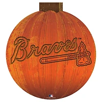 Atlanta Braves 12'' Pumpkin Sign