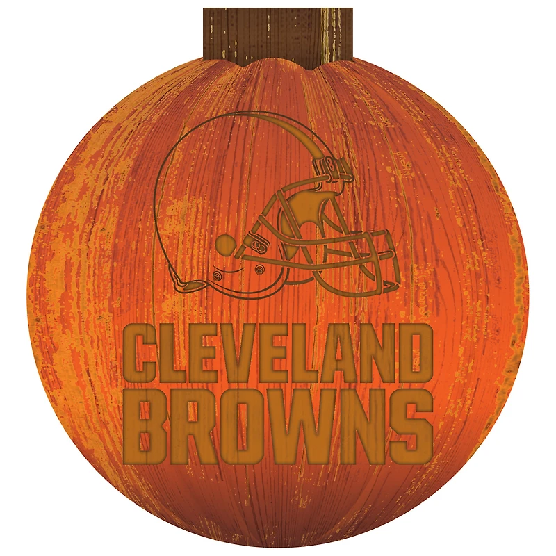 Cleveland Browns 12'' Pumpkin Sign
