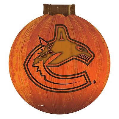 Vancouver Canucks 12'' Pumpkin Sign