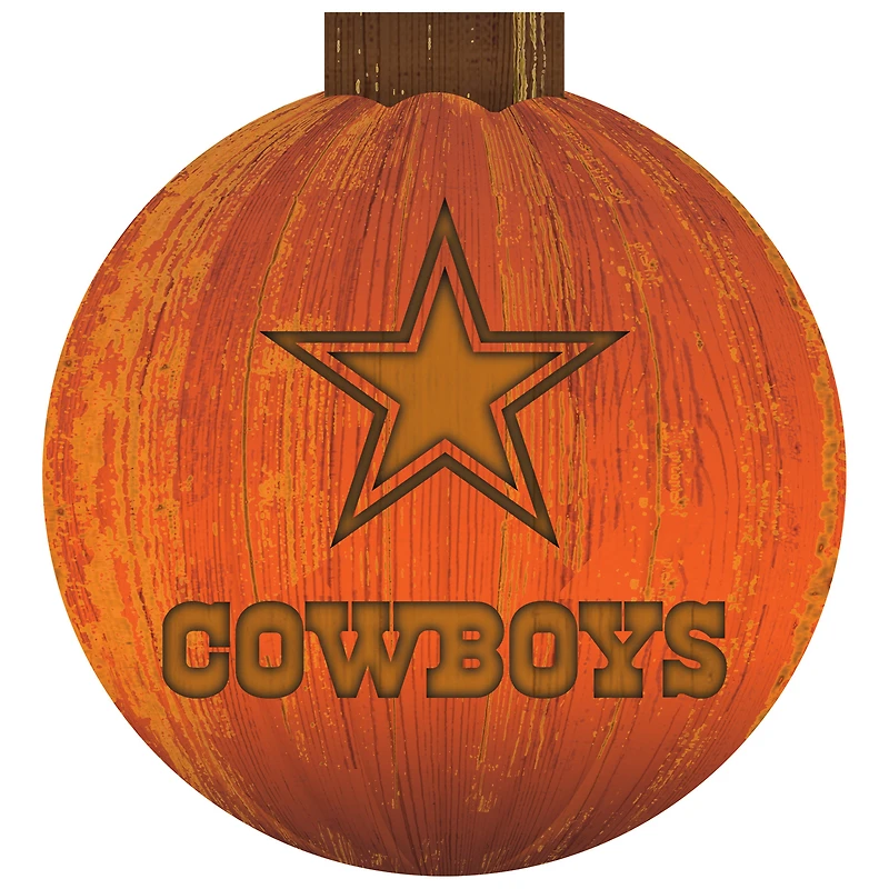 Dallas Cowboys 12'' Pumpkin Sign