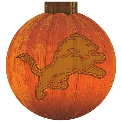 Detroit Lions 12'' Pumpkin Sign