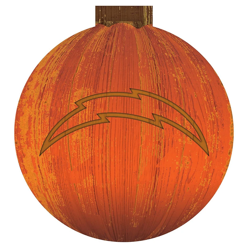 Los Angeles Chargers 12'' Pumpkin Sign