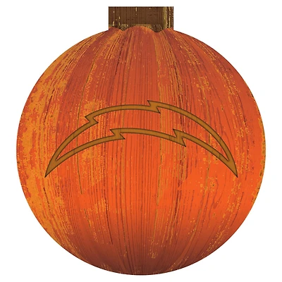 Los Angeles Chargers 12'' Pumpkin Sign