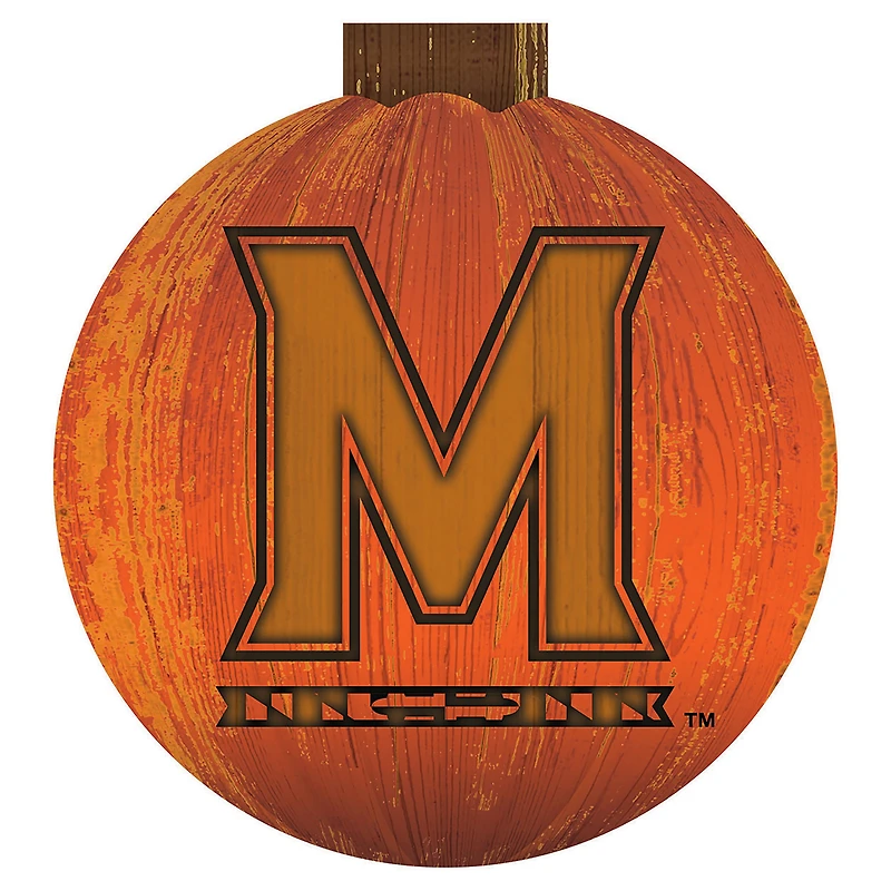 Maryland Terrapins 12'' Pumpkin Sign